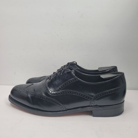 Dexter Men\'s Black Leather Wingtip Oxford Dress Shoes W765-1 US Size 9.5M
